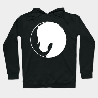 white horse silhouette Hoodie